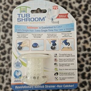 As Seen On TV TubShroom Bathroom BathTub Strainer Hair Cathcher for Drain, NIP